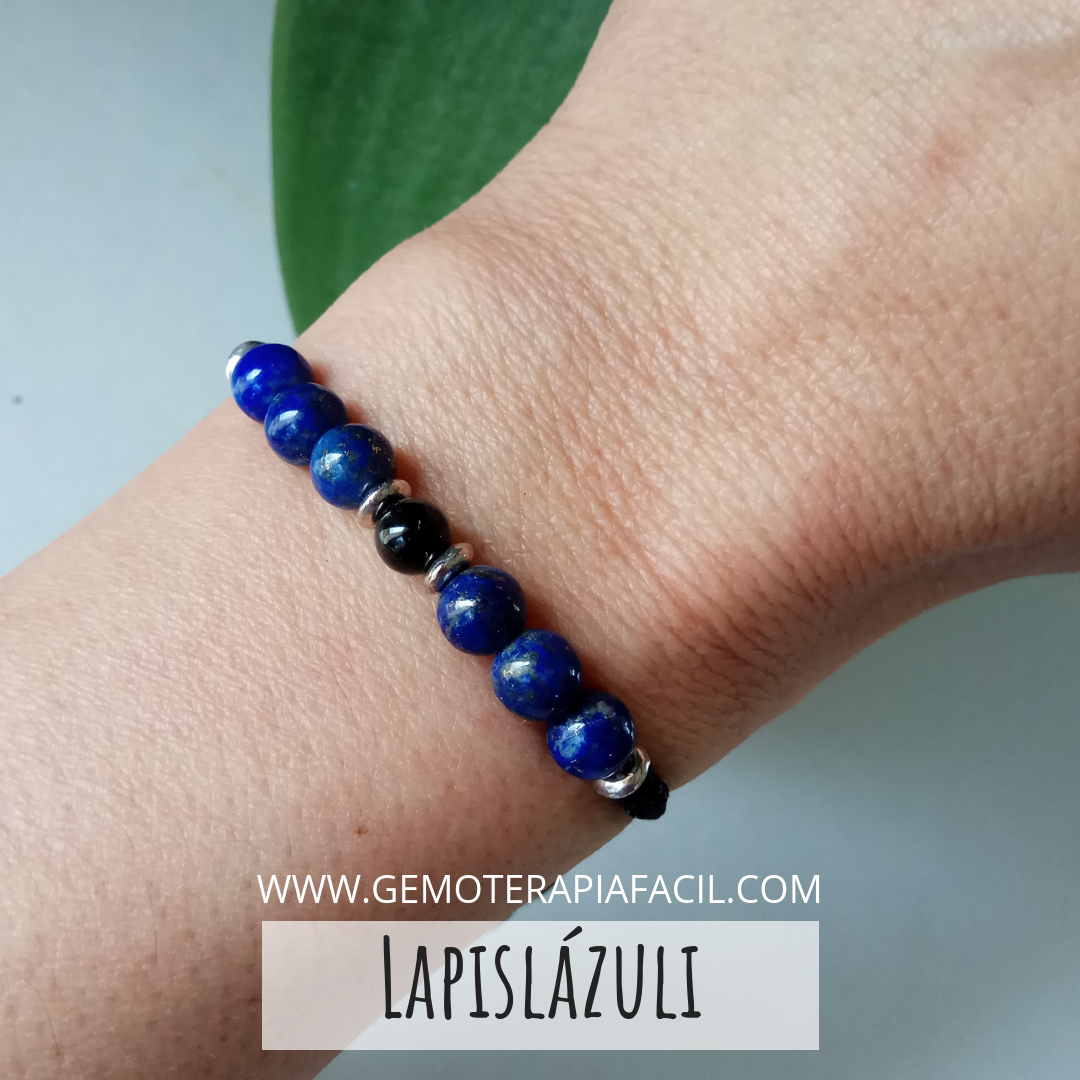 Pulsera de LAPISLÁZULI & TURMALINA