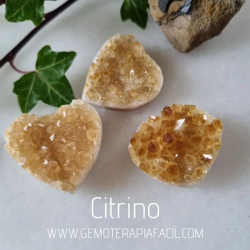 Drusa CUARZO CITRINO corazón