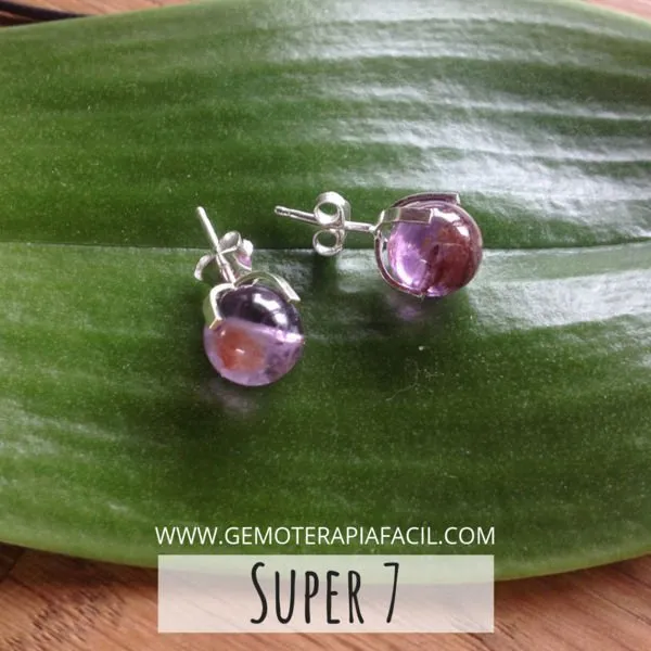 Pendientes Super 7 Melody plata de ley